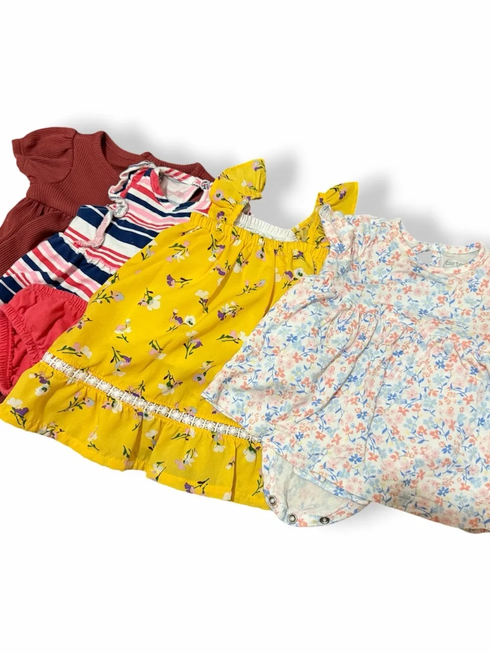 Baby Girls 0-3M Mixed Outfit Set - Pastel Cream & Blue